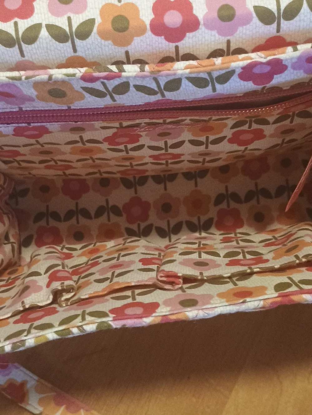 Vera Bradley Quilted Floral Crossbody in Pink, Gold and Orange